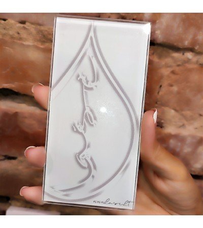 "Lase" Large glass palette for eyelashes, 7x14cm