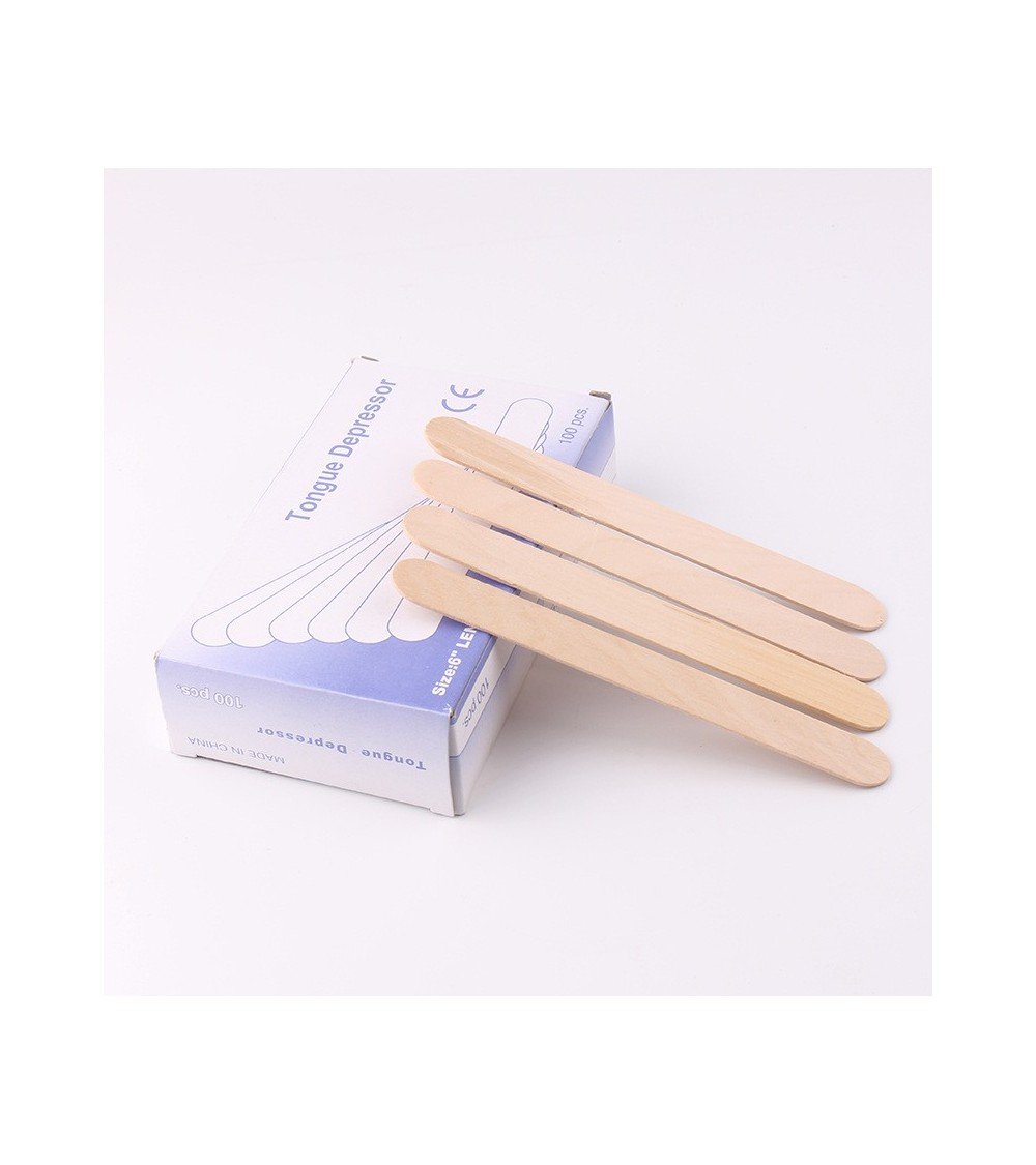 Wooden spatulas, 150x18x1.5mm, 100pcs/box