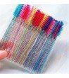 Eyelash combs, GLITTER multi-colored mix, 50pcs/pack
