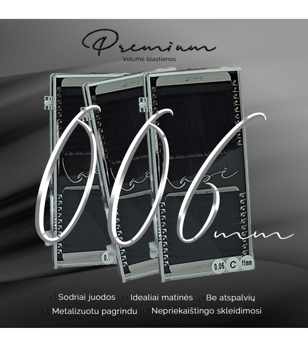 0,06mm "Lase" Premium Volume eyelash extensions