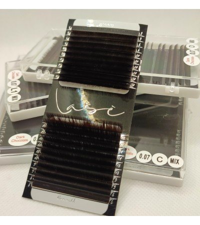 0,07mm "Lašė" Rudos volume blakstienos priauginimui