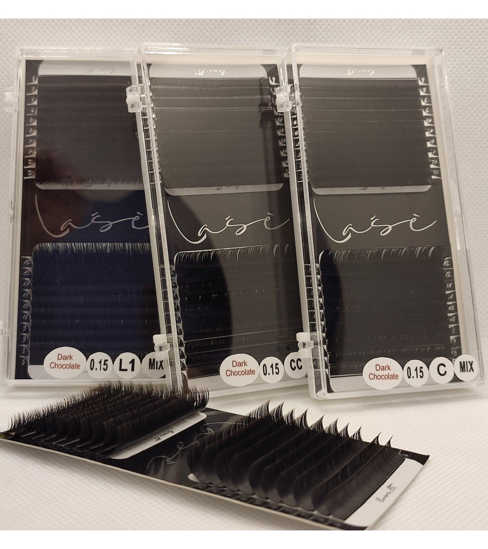 0,15mm "Lase" Brown Clasic eyelash extensions