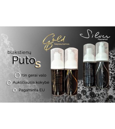 "Lašė" GOLD neplaunamos blakstienų putos, 48ml, Pagaminta EU