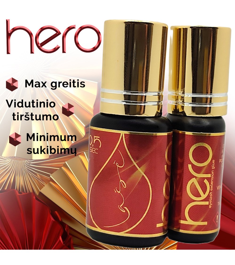 "Lase" HERO glue (medium thickness) / 5ml. 0.5s, for eyelash extensions