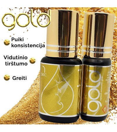 "Lase" GOLD glue (medium thickness) / 5ml. 1s, for eyelash extensions