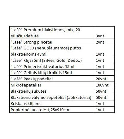 "Lase"  Eyelash Extensions Student's Kit