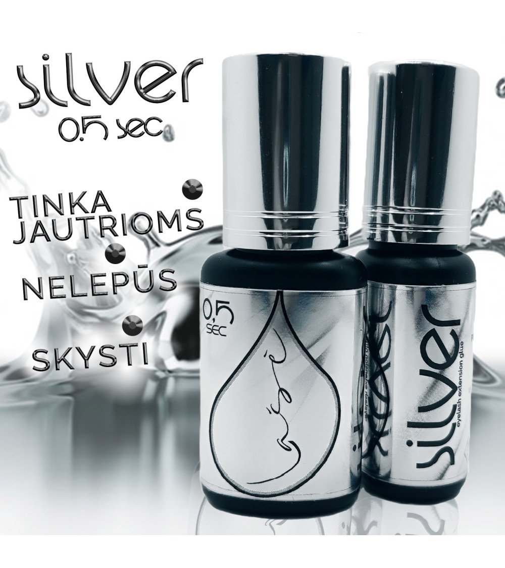 "Lase" SILVER glue (liquid) / 5ml. 0.5sec, for eyelash extensions
