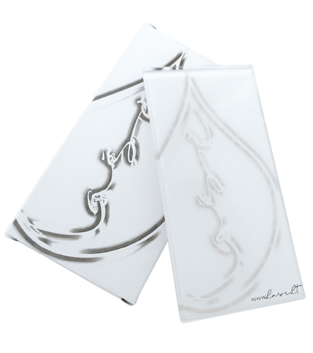 "Lase" Large glass palette for eyelashes, 7x14cm