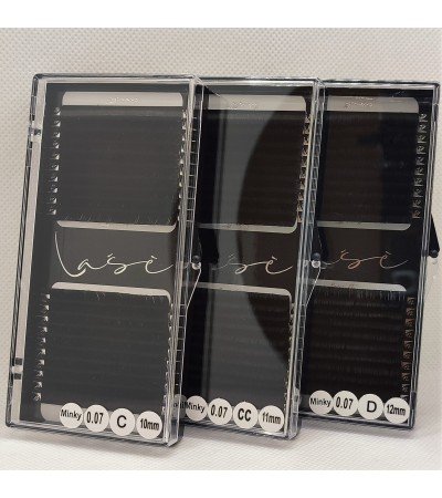 "Lase" Minky 0,07mm the RICHEST BLACK volume eyelash extensions