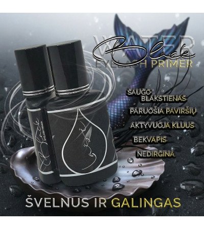 Lašė "Black Water" blakstienų Primeris / aktivatorius, be alkoholio, 15ml, Pagaminta EU