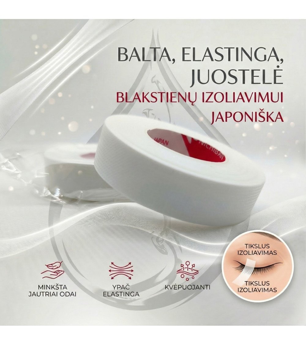 Japanese white elastic tape, 1,25x900cm