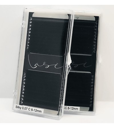 0,07mm "Lašė" SILKY Volume blakstienos žalia juostele