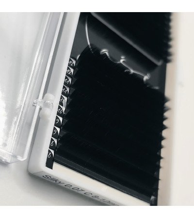 0,07mm "Lašė" SILKY Volume blakstienos žalia juostele