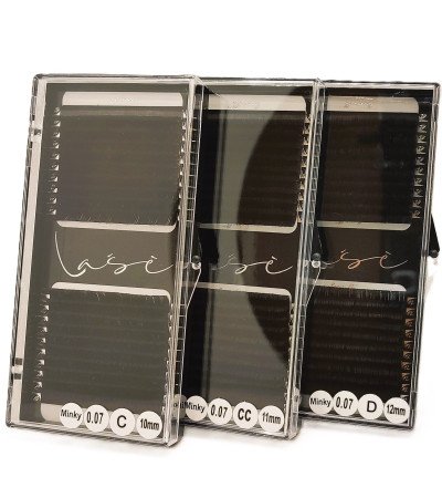 "Lase" Minky 0,07mm the RICHEST BLACK volume eyelash extensions