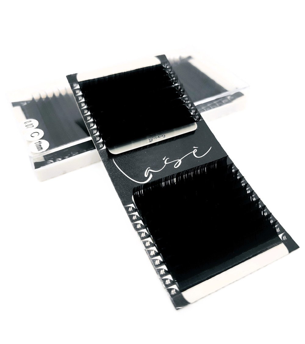 0,07mm "Lašė" Premium Volume blakstienos priauginimui (Ultra matinis satinas)