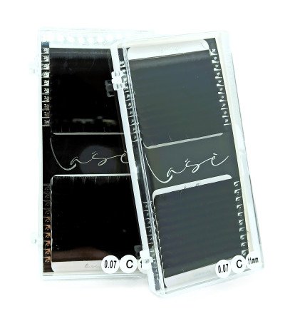 0,07mm "Lašė" Premium Volume blakstienos priauginimui (Ultra matinis satinas)